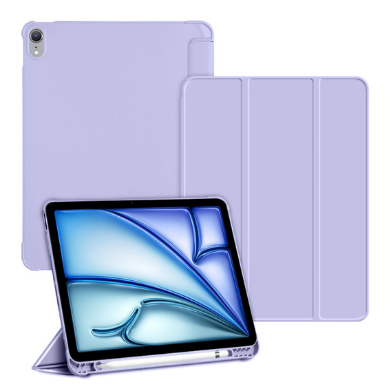 Pouzdro pro iPad Air 13" 2025/2024 (7/6 gen.), Smartcase s prostorem pro stylus, fialové