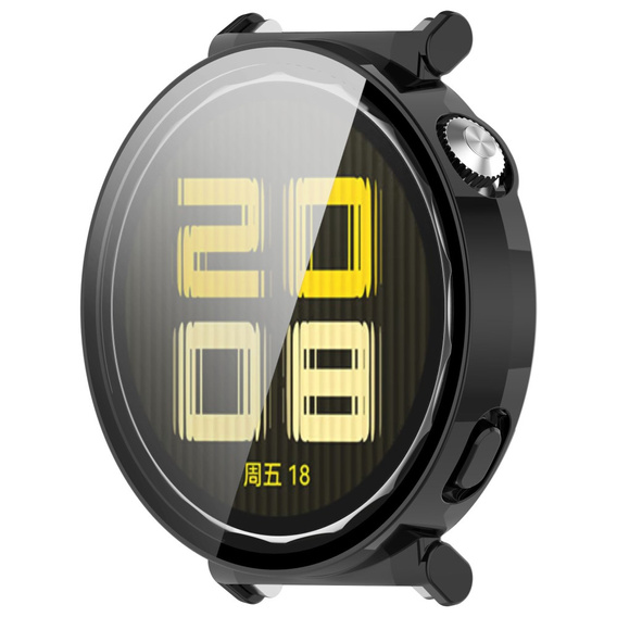 Pouzdro 2v1 + tvrzené sklo pro Huawei Watch GT 5 Pro 42mm, černé