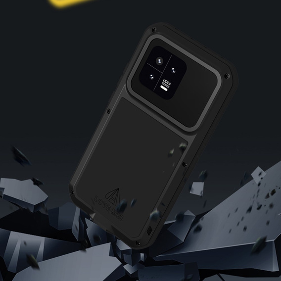 Pouzdro Love Mei pro Xiaomi 13, armored with glass, černé