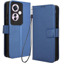 Klopové pouzdro pro Oppo Reno 11F 5G, Wallet Smart Magnet, modré