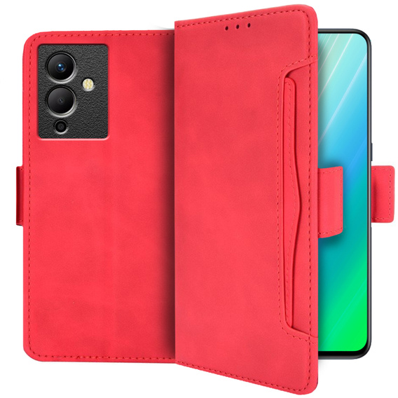 Klopové pouzdro pro Infinix Note 12 5G, Card Slot, červené