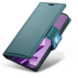 Pouzdro pro Infinix Note 50 Pro+, ERBORD Glossy Litchi, flipová peněženka, zelené