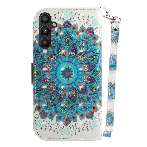 Klopové pouzdro pro Samsung Galaxy A54 5G, Wallet mandala, bílé
