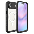 Redpepper pouzdro pro iPhone Air, vodotěsné, IP68, pro MagSafe, průhledné s černými boky