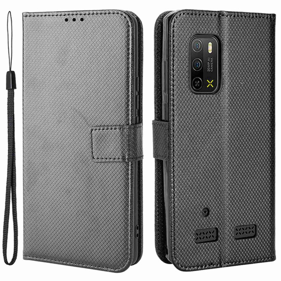 Klopové pouzdro pro Ulefone Armor X10 / X10 Pro, Wallet Smart Magnet Case, černé
