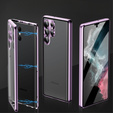 Pouzdro pro Samsung Galaxy S21 Ultra, Magnetic Dual Glass, fialové