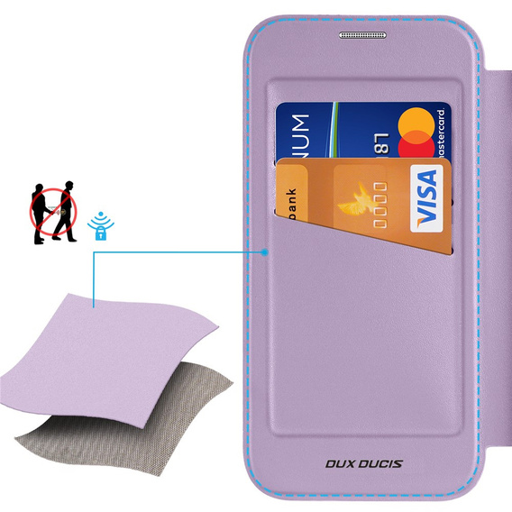 Dux Ducis pouzdro pro iPhone 17 Pro, Skin X Pro, s klopou, pro MagSafe, fialové