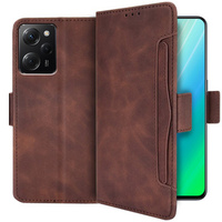 Klopové pouzdro pro Xiaomi Poco X5 Pro 5G, Card Slot, hnědé