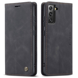 Pouzdro CASEME pro Samsung Galaxy S22 5G, Leather Wallet Case, černé