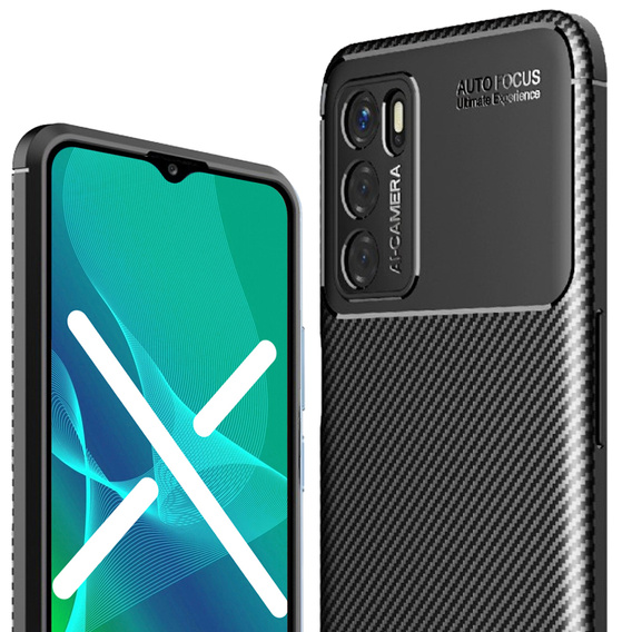 Pouzdro pro Oppo A16, Carbon Gel, černé