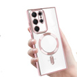 Pouzdro pro Samsung Galaxy S22 Ultra, MagSafe Hybrid, růžové rose gold