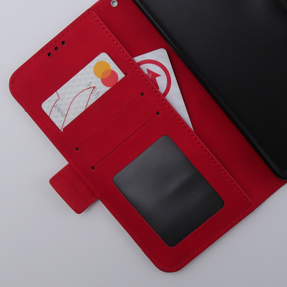 Klopové pouzdro pro Motorola Moto G54 5G, Card Slot, červené