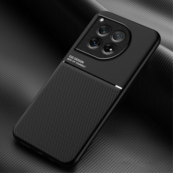 Pouzdro pro OnePlus 12 5G, s magnetickým úchytem, černé