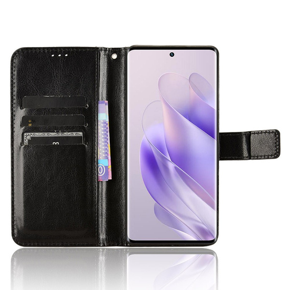 Klopové pouzdro pro Infinix Zero 30 5G, Crazy Horse Wallet, černé