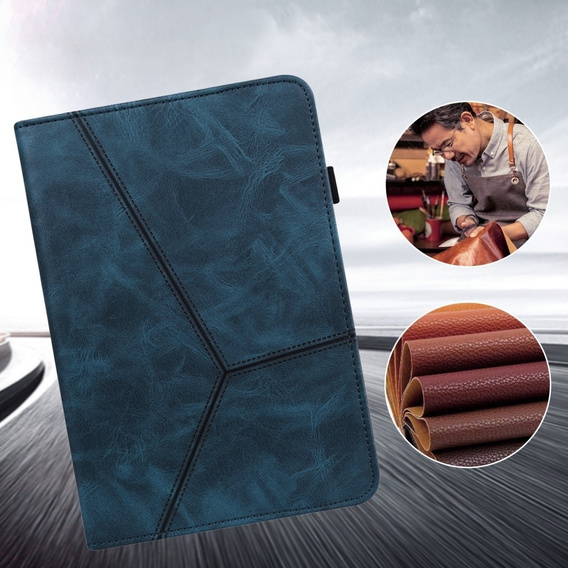 Pouzdro pro Samsung Galaxy Tab A9+, Classic, s prostorem pro stylus, modré