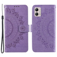 Klopové pouzdro pro Motorola Moto G53 5G, Mandala, fialové
