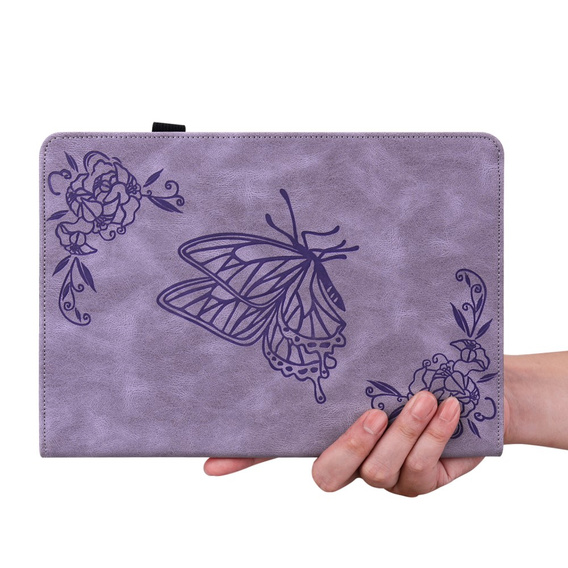 Pouzdro pro Lenovo Tab M11, Butterfly, fialové