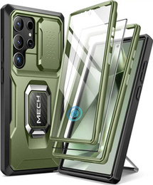 Pancéřové pouzdro pro Samsung Galaxy S24 Ultra, řada TONGATE MECH s kroužkem, zelené