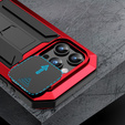 Pouzdro pro iPhone 15 Pro Max, R-JUST CamShield Slide, pancéřované, červené / černé