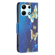 Klopové pouzdro pro Infinix Zero 30 5G, Wallet, butterfly, modré