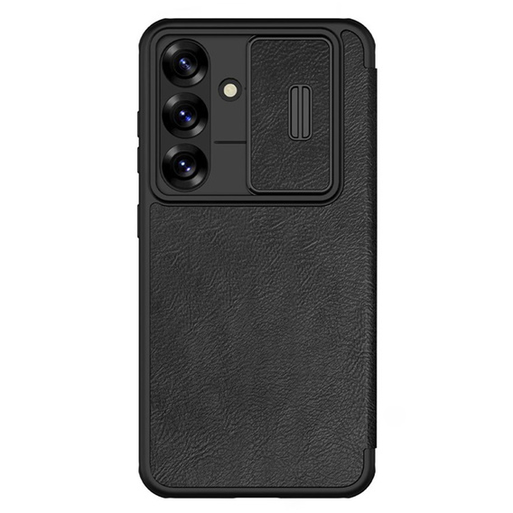 Flipové pouzdro NILLKIN pro Samsung Galaxy A56, CamShield Qin Pro, kůže, černé
