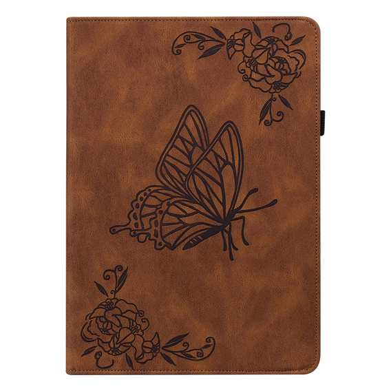 Pouzdro pro Lenovo Tab M9, Butterfly, hnědé