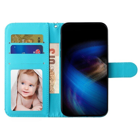Klopové pouzdro pro Xiaomi Redmi 13C / Poco C65, Wallet, Marble zelené
