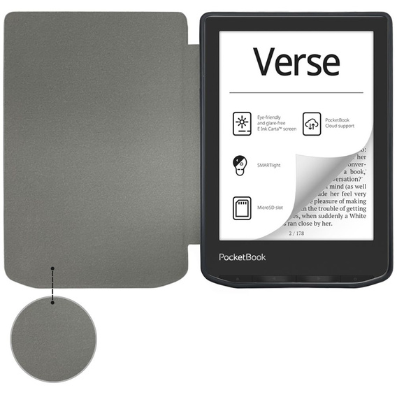 Pouzdro pro Pocketbook Verse / Verse Pro, Smartcase, černé