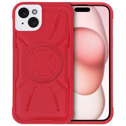 Pouzdro pro iPhone 15, ERBORD Armor Mag, červené