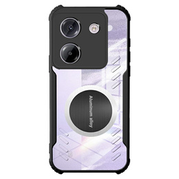 Pouzdro pro Xiaomi Poco M7 Pro 5G, s magnetickou fólií, transparentní / černé