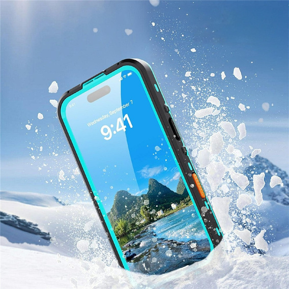 Pouzdro pro iPhone 17 Pro, vodotěsné IP68, SHELLBOX MagSafe, modré