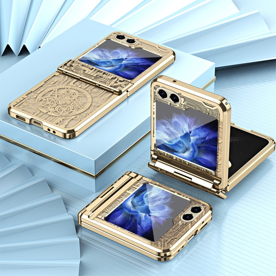 Pouzdro pro Samsung Galaxy Z Flip7 FE / Z Flip6, Mechanical Legend, zlaté