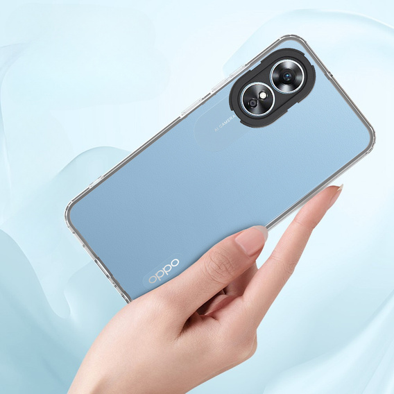 Pouzdro pro Oppo A17, Fusion Hybrid, transparentní / černé
