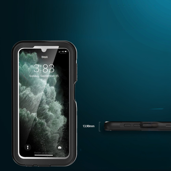 Vodotěsné pouzdro IP68 pro Samsung Galaxy A15 5G, Redpepper, černé