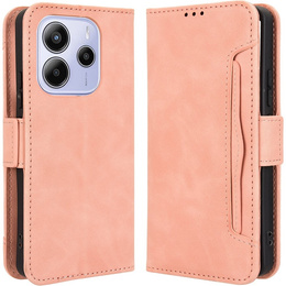Klopové pouzdro pro Xiaomi Redmi Note 14 4G, Card Slot, růžové