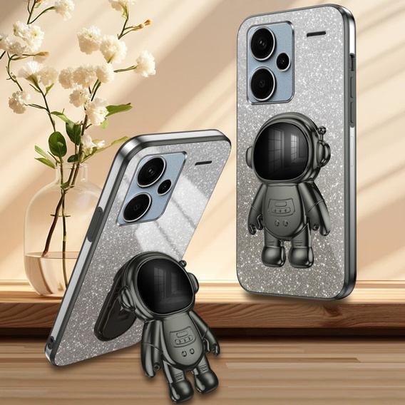 Pouzdro pro Xiaomi Redmi Note 13 Pro+, Glitter Astronaut, černé
