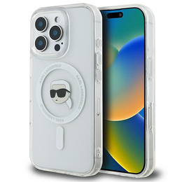 Pouzdro Karl Lagerfeld IML Metal Karl Head MagSafe pro iPhone 16 Pro Max