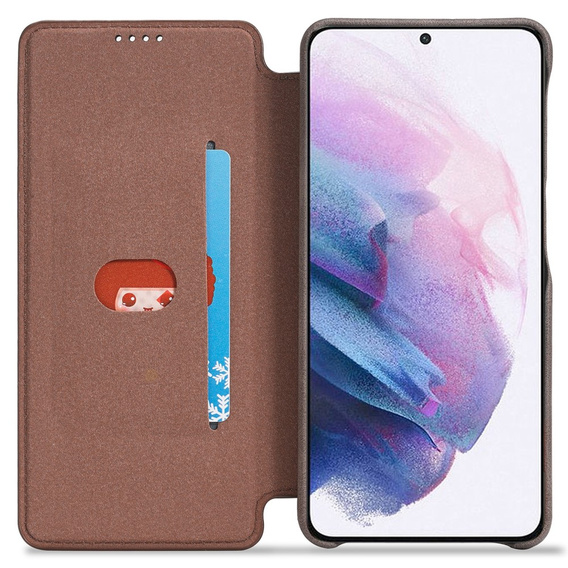 Klopové pouzdro pro Samsung Galaxy S22+ Plus 5G, LC.IMEEKE, káva