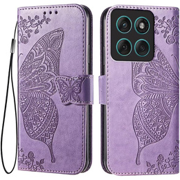 Klopové pouzdro pro Motorola Moto G86 5G, Butterfly, fialové
