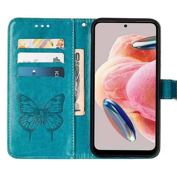 Klopové pouzdro pro Realme 12 Pro 5G, Butterfly, modré