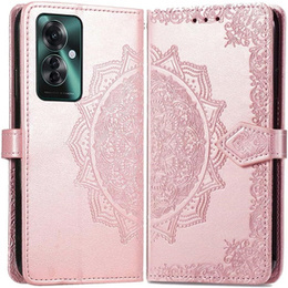 Klopové pouzdro pro Oppo Reno 11F 5G, Mandala, růžové rose gold