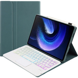 Pouzdro + klávesnice Xiaomi Pad 6 / 6 Pro, with touchpad, zelené