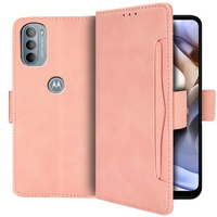 Klopové pouzdro pro Motorola Moto G71 5G, Card Slot, růžové