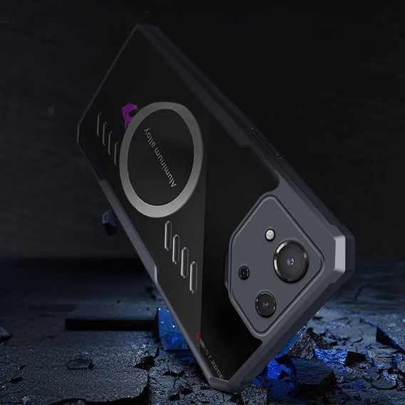 Pouzdro pro ASUS ROG Phone 8 Pro, s magnetickou fólií, transparentní / černé