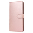 Klopové pouzdro pro Samsung Galaxy S23 Ultra, peněženka, pro MagSafe, růžové rose gold