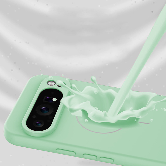 Silikonové pouzdro pro Google Pixel 10 Pro XL, pro MagSafe, zelené