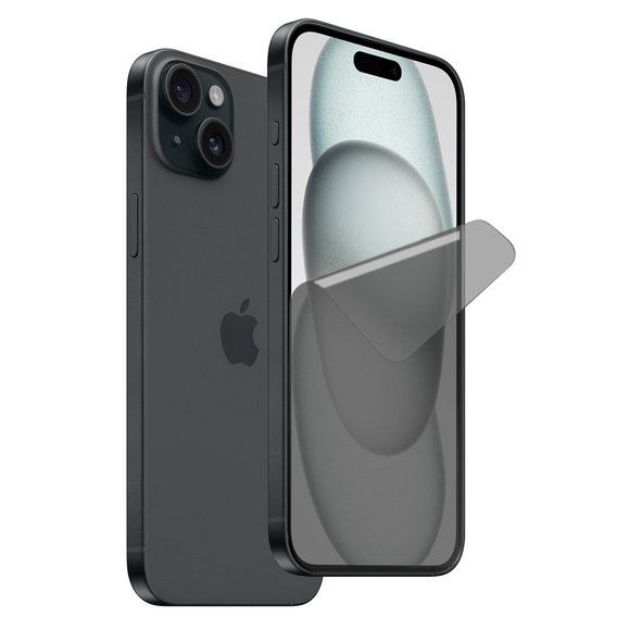 2 x Fólie na ochranu soukromí pro iPhone 15, ERBORD Anti-Spy Hydrogel