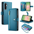 Klopové pouzdro pro Samsung Galaxy A56 5G, Wallet Zipper Pocket, modré