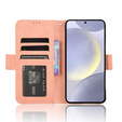 Klopové pouzdro pro Samsung Galaxy S25 FE, Card Slot, růžové