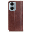 Pouzdro pro Motorola Moto G24 / G24 Power / G04, Wallet Litchi Leather, hnědé